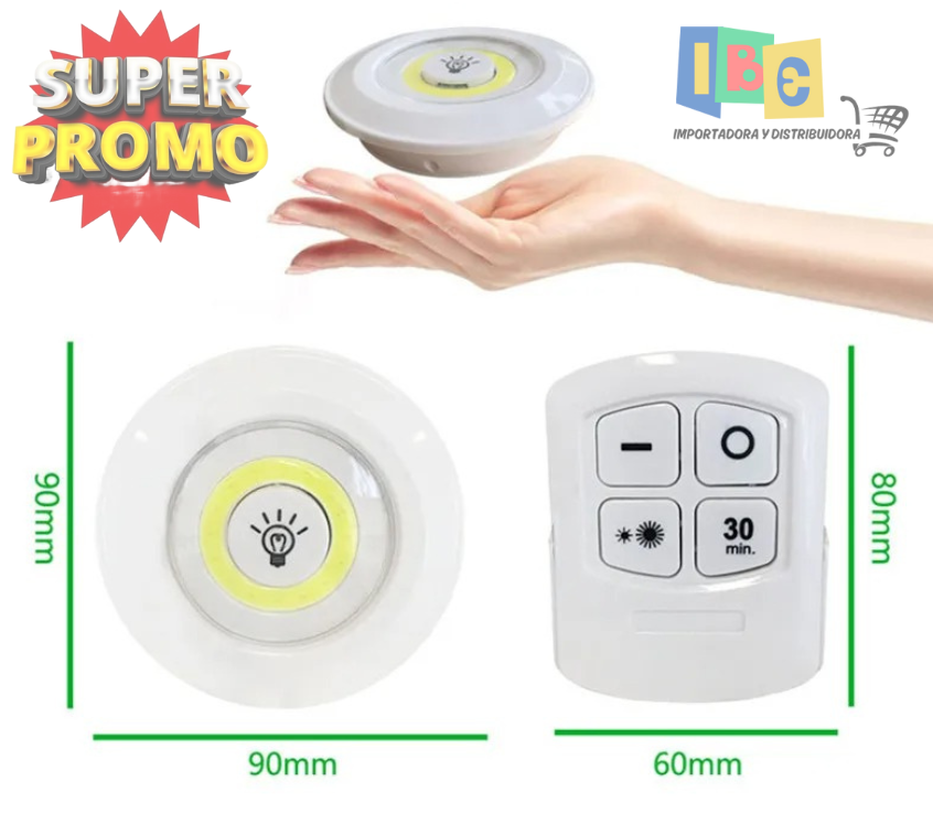 Lámparas Luz Led X3 Portátil Inalámbricas Adhesivas +control