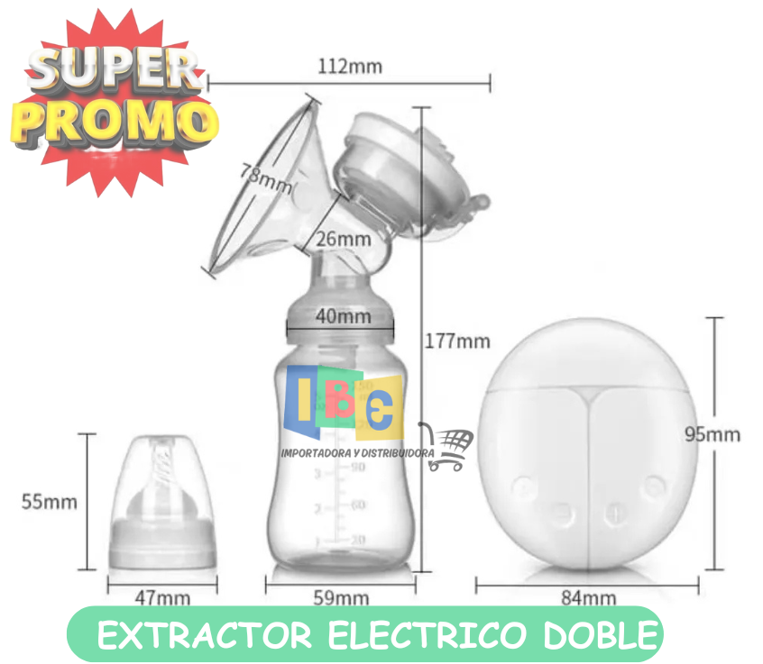 Extractor eléctrico doble de leche