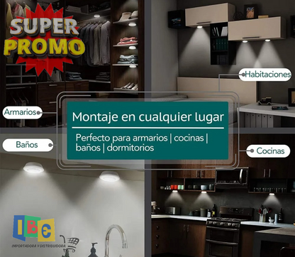 Lámparas Luz Led X3 Portátil Inalámbricas Adhesivas +control